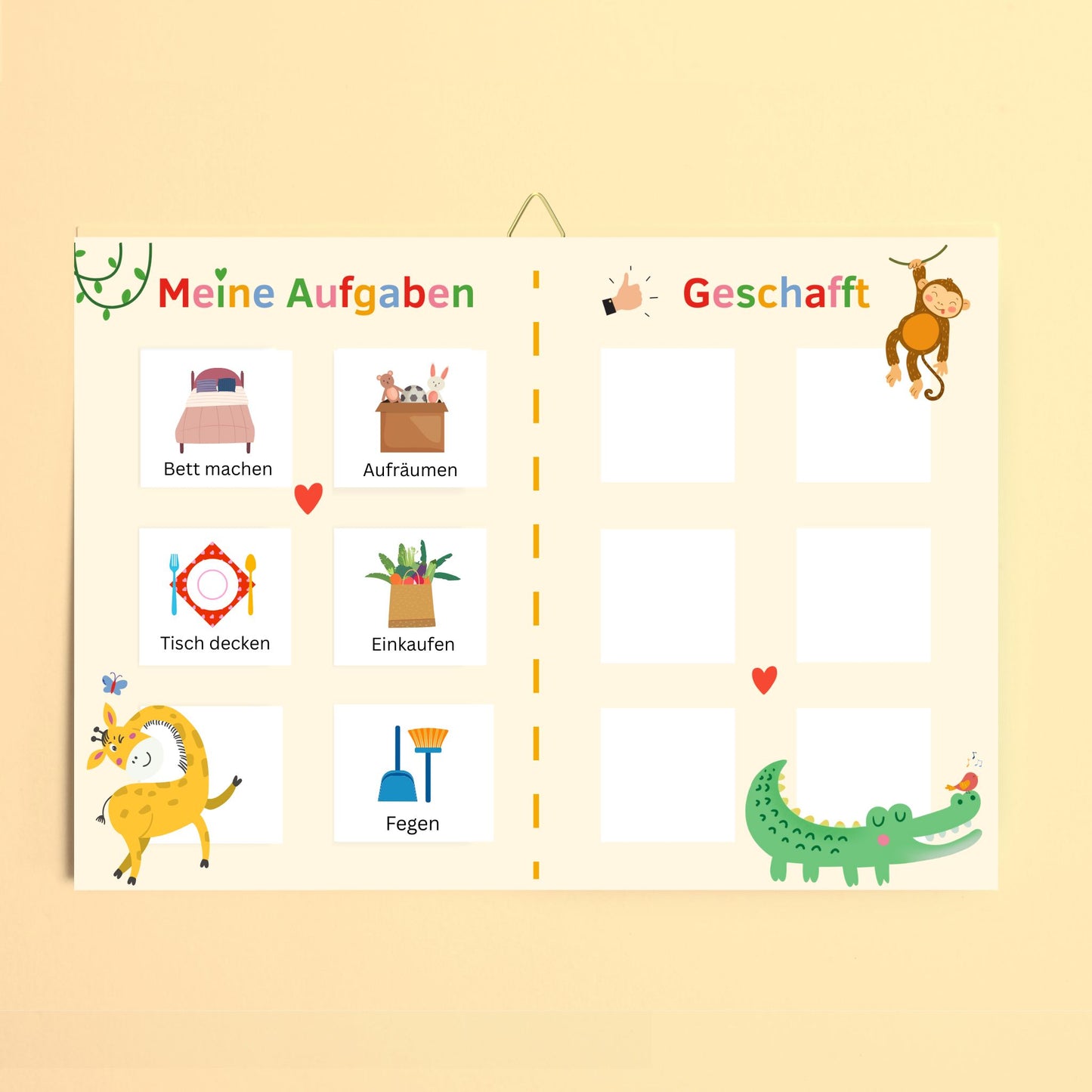 Haushaltsplan Kinder